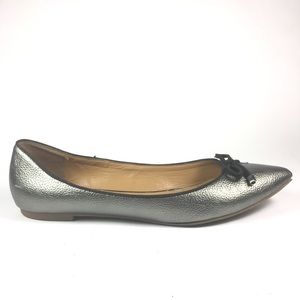 Franco Sarto Women’s Ballet Flats Avice Silver Bow